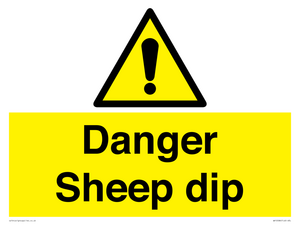 Danger Sheep dip